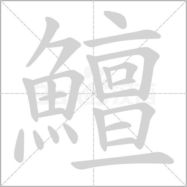 鱣的筆順動畫演示