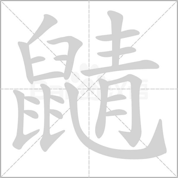 鼱的筆順動(dòng)畫演示